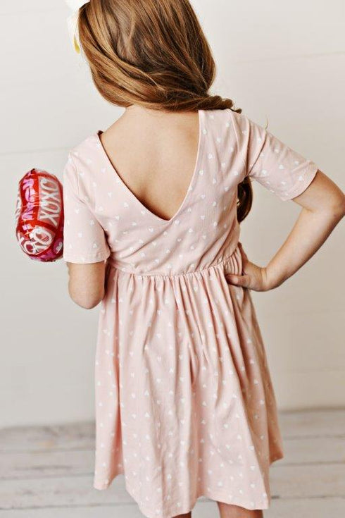 Pink Hearts Twirl Dress